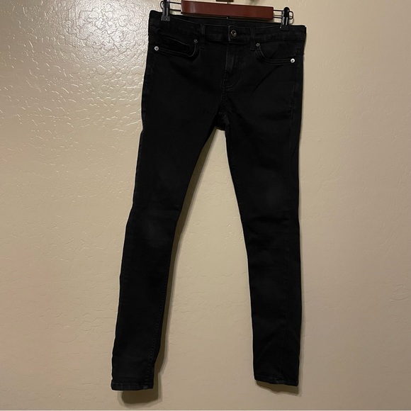 Topman - Mens Super Spray On Skinny Fit Stretch Jeans - Black, 30/30 - Picture 6 of 7